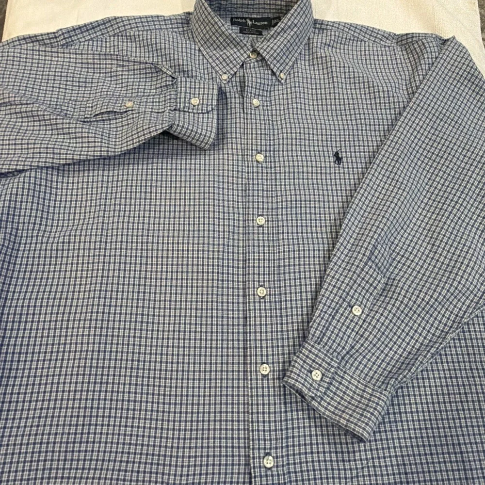 Polo Ralph Lauren Mens Size XL Blaire Button Up Long Sleeve Shirt‎ Blue
